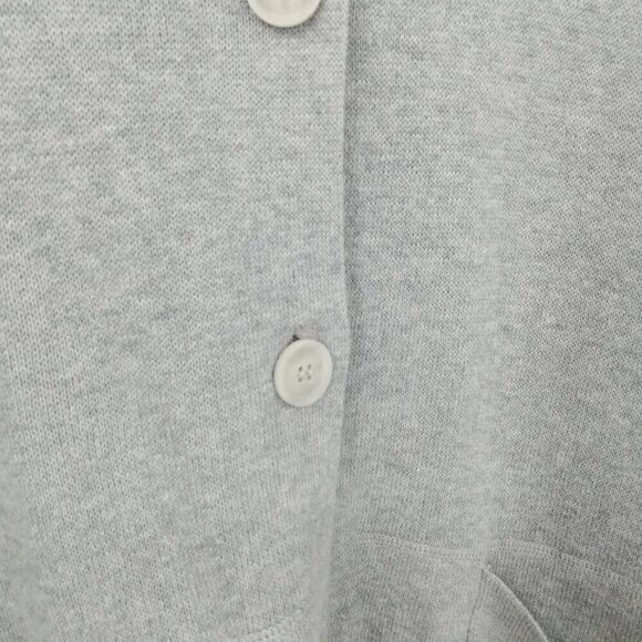 Poetry Gray Double Knit Cardigan Sweater Size 18 Knit Lagenlook Long Sleeve - Picture 3 of 11